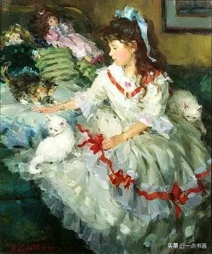 俄罗斯 克罗托夫油画中的女郎，真是风情万种