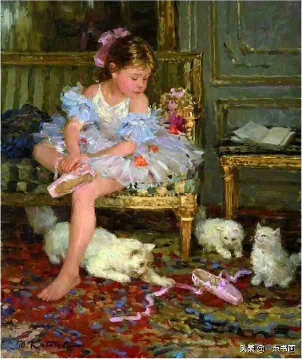 俄罗斯 克罗托夫油画中的女郎，真是风情万种