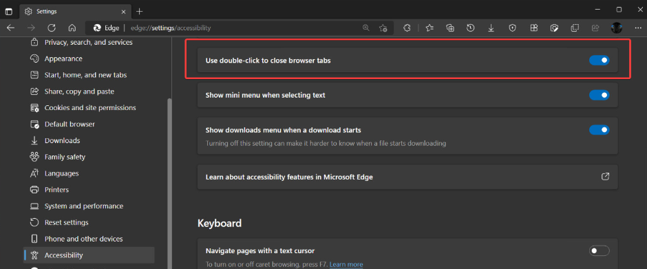 等待 113 周后，微软 Edge 浏览器终于要支持双击关闭标签页了