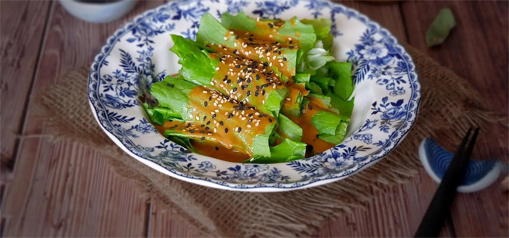 圖片[1]-【芝麻醬油麥菜】做法步驟圖 美味爽口 百吃不厭-起舞食譜網
