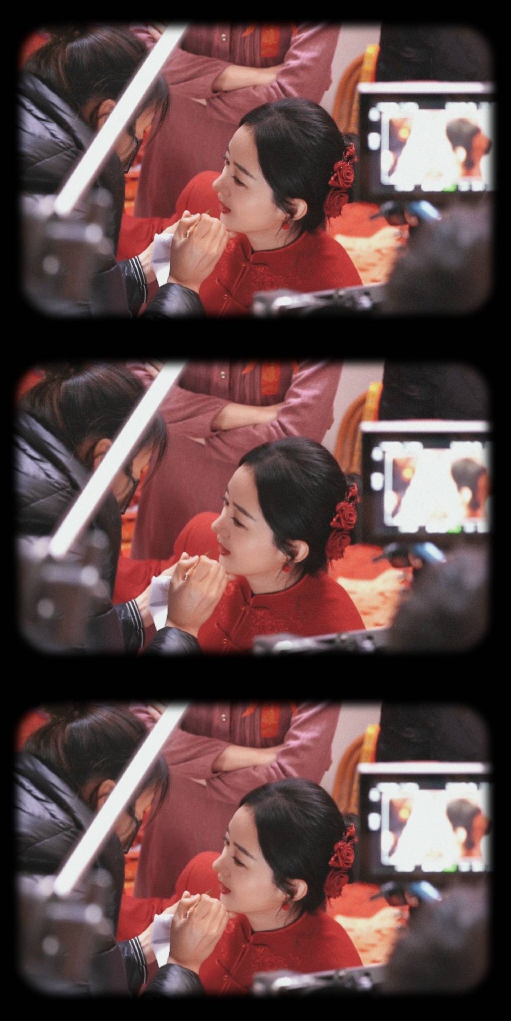 赵丽颖首次剧中穿婚纱！涂复古红唇谁看都想娶进门