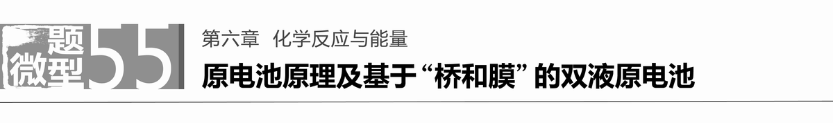 第6章 微题型55 原电池原理及基于“桥和膜”的双液原电池 2022