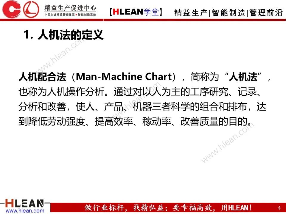 「精益學堂」IE七大手法之人機法