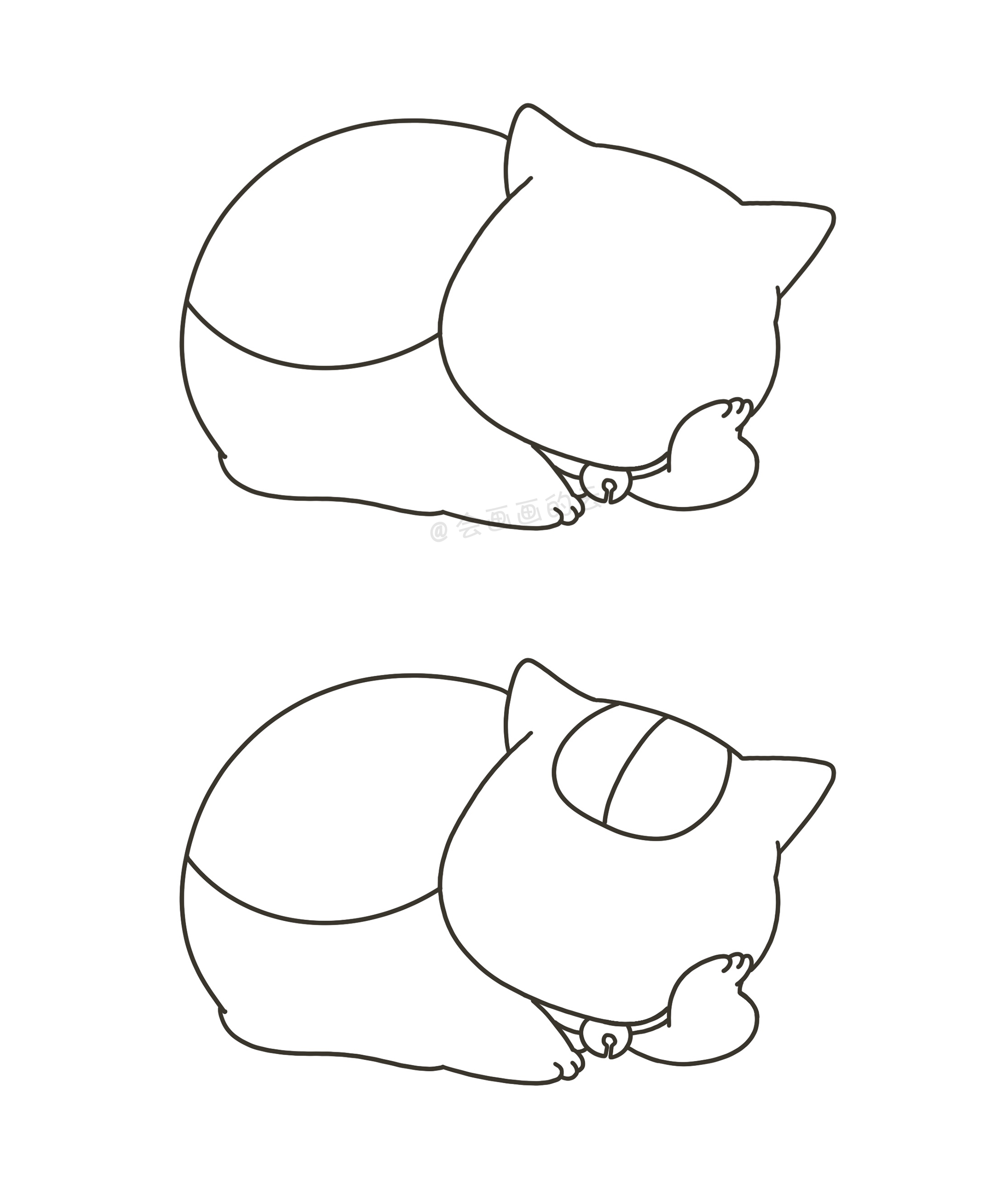 简笔画教程：详细图文讲解三款猫咪的画法，你学会了吗？