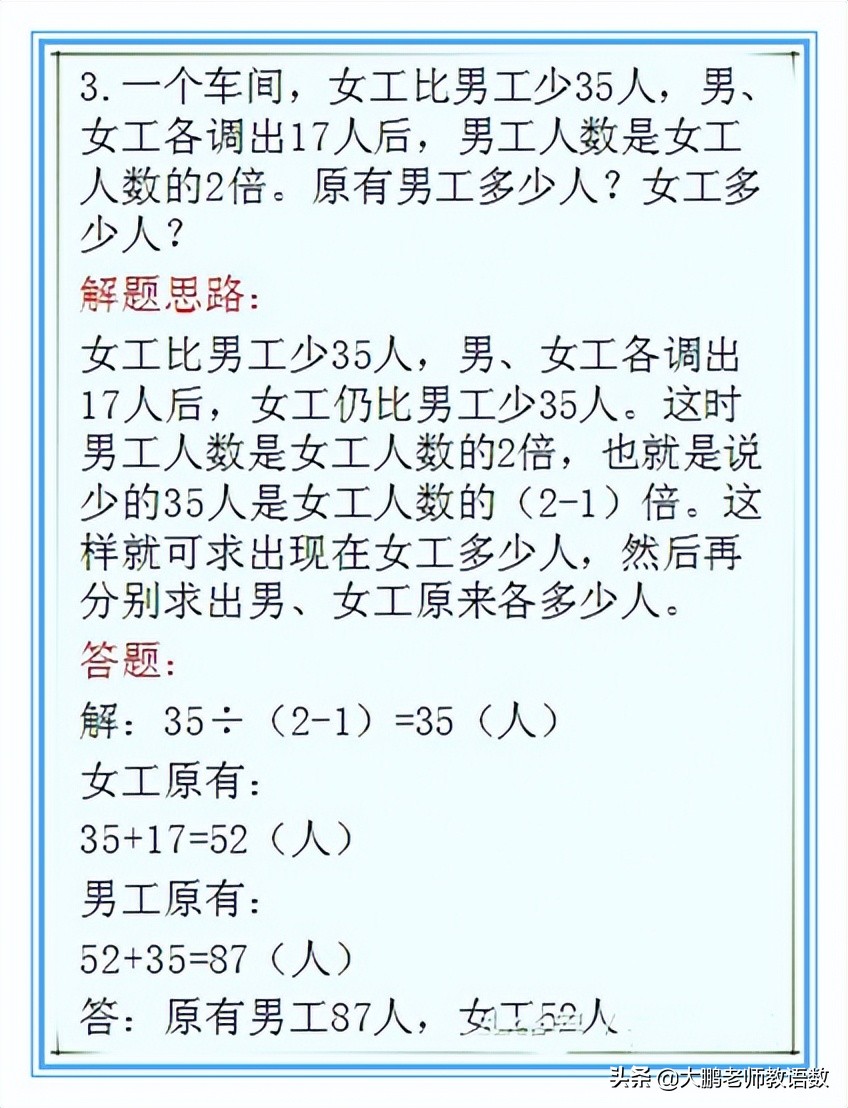 2022小学数学重点题型,小学数学经典题型30例(图3)