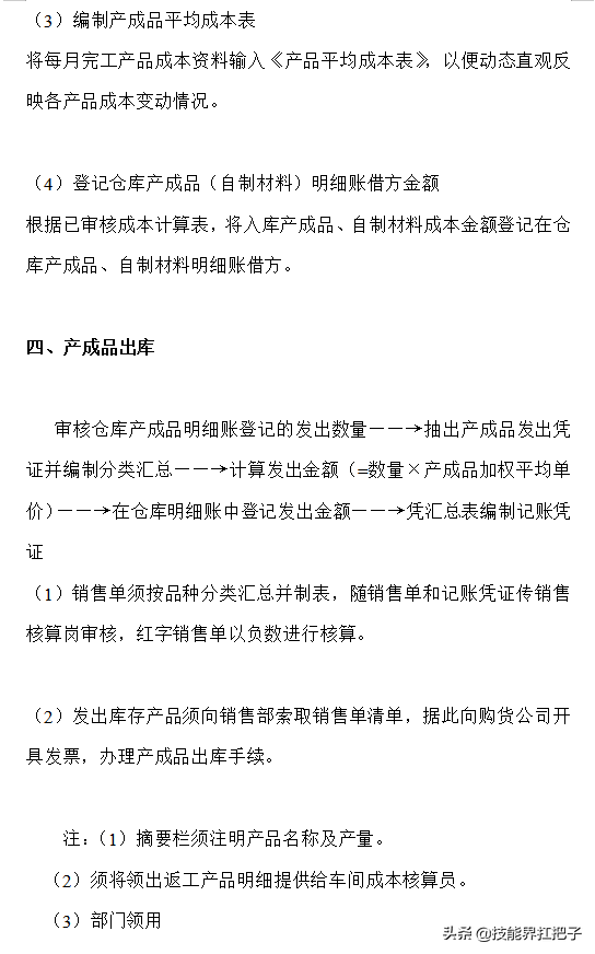 不愧是月薪2万的会计张姐，总结了15页成本核算的流程图，厉害了