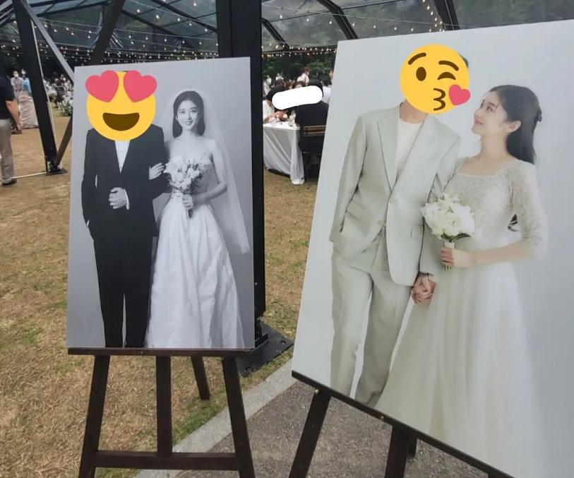 张娜拉婚礼现场和孙艺珍差不多：婚纱照首次曝光，新娘子现场跳舞