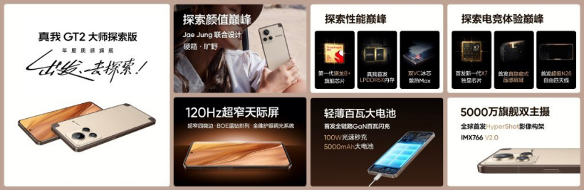 送半年碎屏险：realme 真我 GT2 大师探索版 3439 元起预售