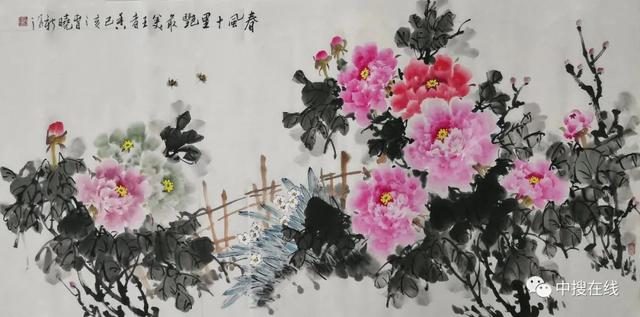 牡丹画家杨晓新其人其画 撰稿：张亚明