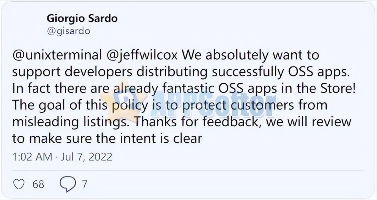 微软商店针对山寨者停止OSS应用销售；合法开发者感到失望