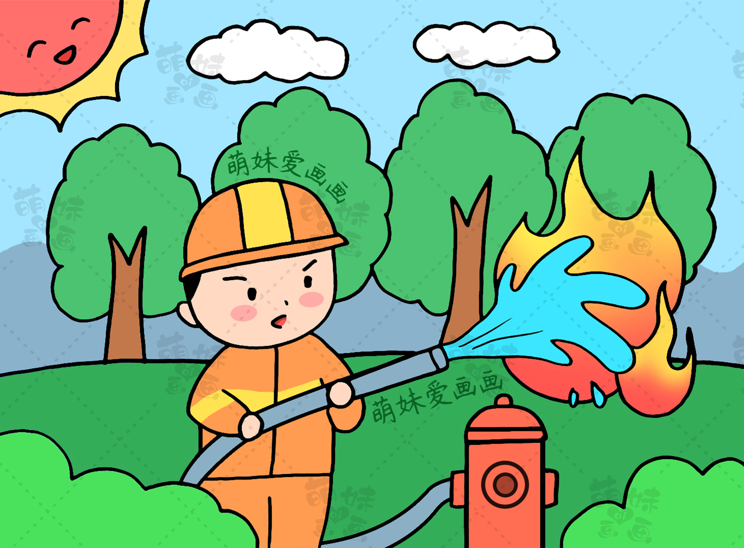 防火图片儿童画(含文字内容的2022消防安全手抄报及主题画合集,简单又