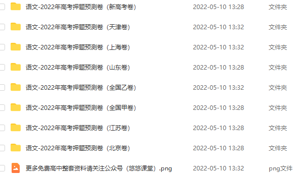 2022高考前各省市各学科学科网押题预测卷各3套word 有答案