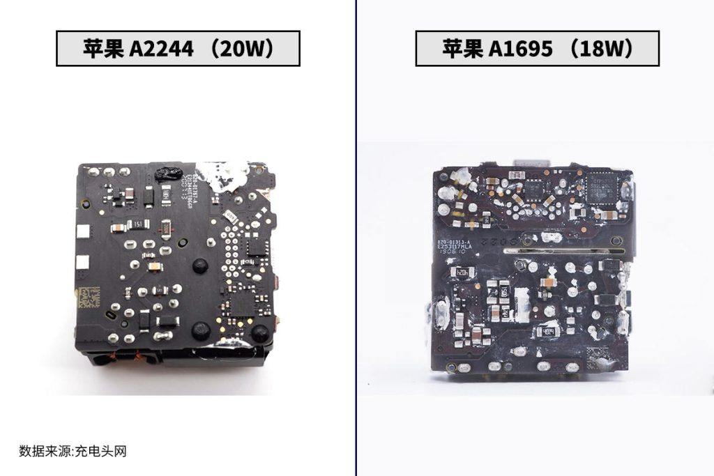 功率差2W有何區別？蘋果20W和18W充電器拆解對比