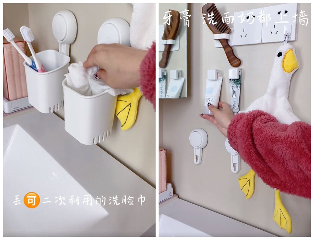 她“沉浸式”收纳3㎡卫生间，将各种杂物整齐归类，网友：太治愈