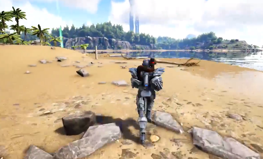 《方舟生存进化》主播肝出超多黑珍珠，打造未来战甲