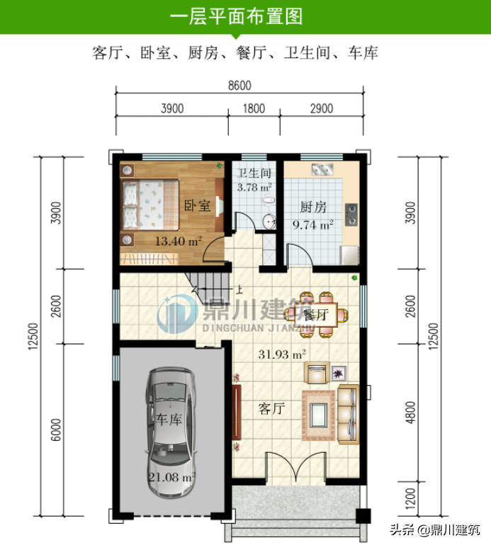 6套实用接地气带车库别墅，可停车可放杂物，农村建房必不可少