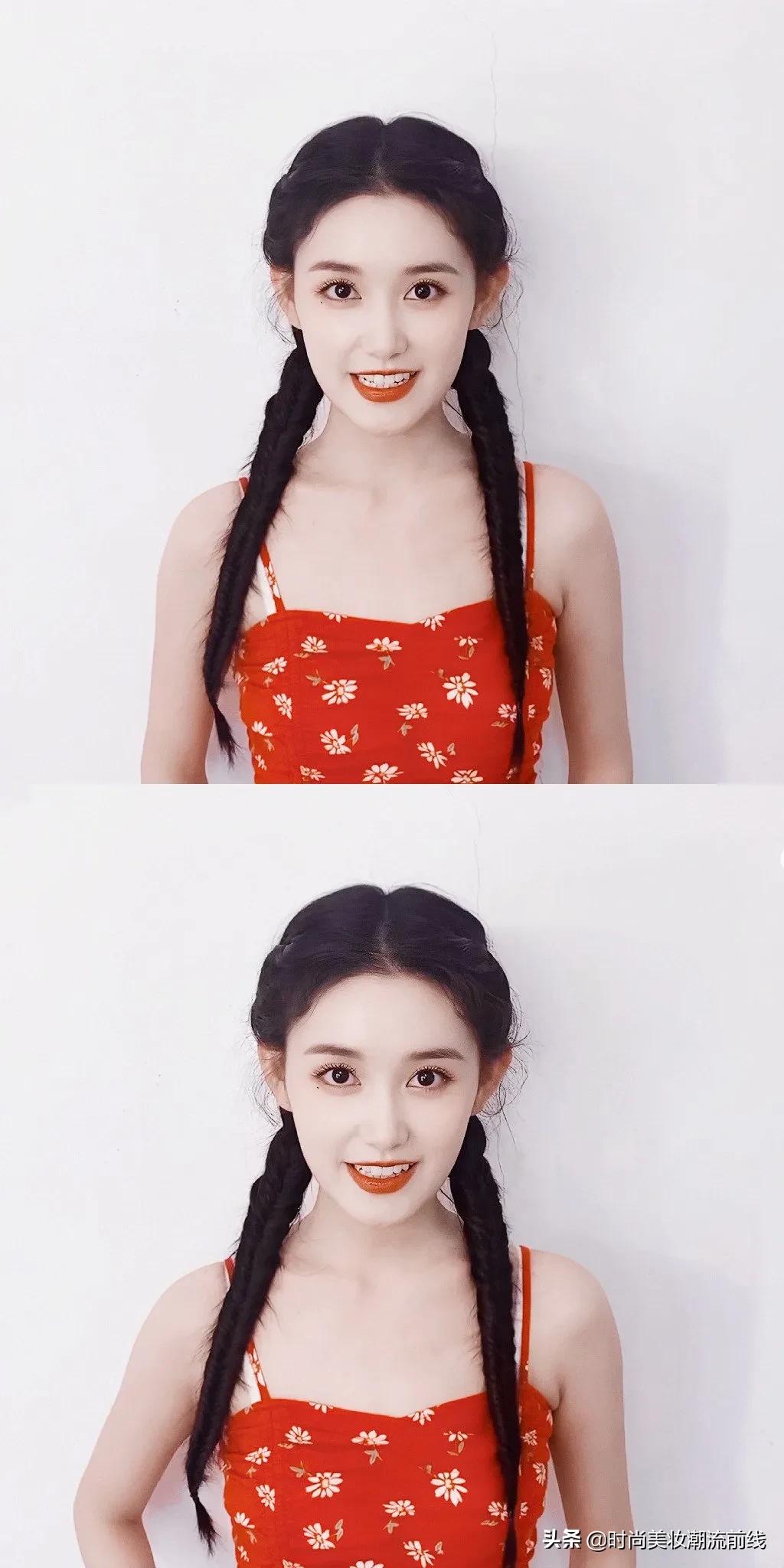 蒋依依，红果妹宝儿，麻花辫姑娘，好美