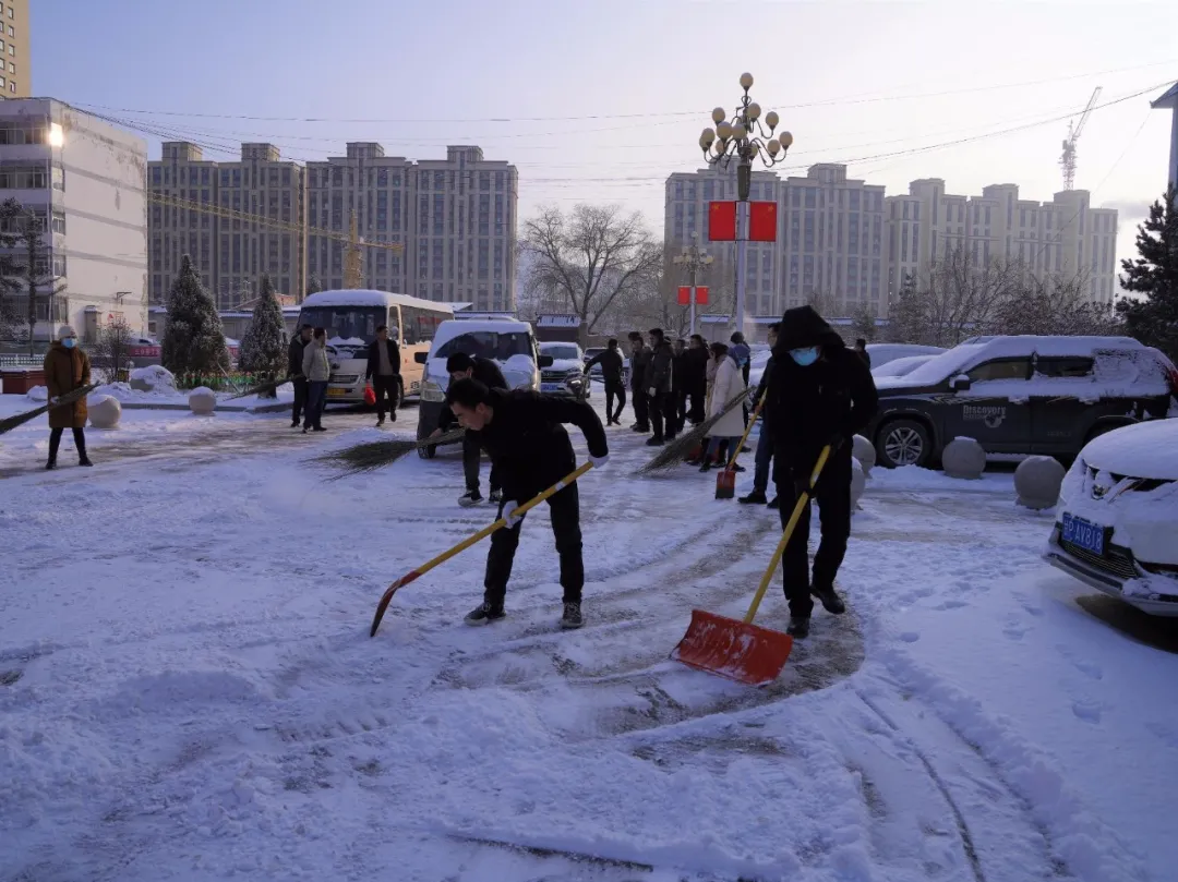 临潭：干部群众齐上阵 清扫积雪暖民心