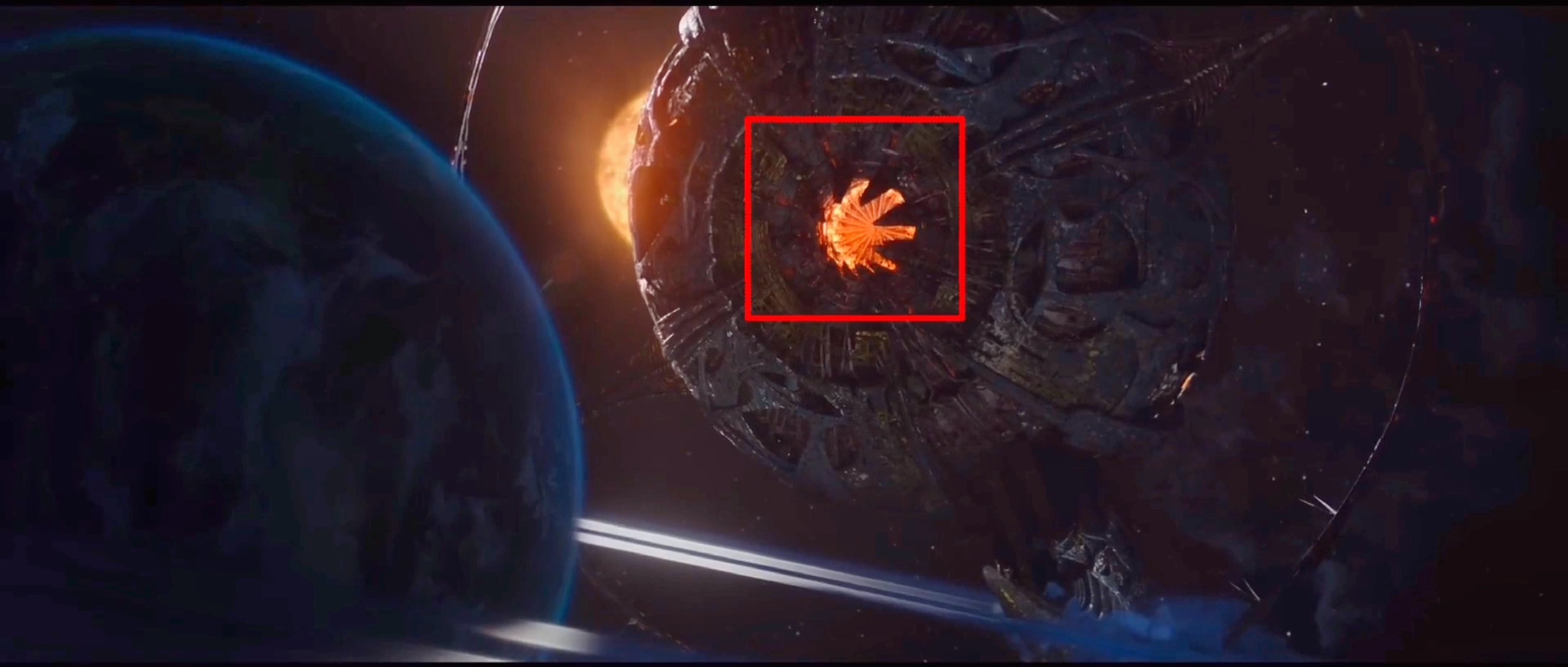 可能代表着以前电影形象里面,宇宙大帝的几个角或者说头部吧,它的涡轮