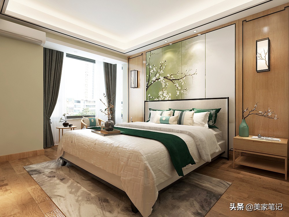 坚持将140㎡装新中式，以原木色装扮出素雅禅意之美，简直太美了