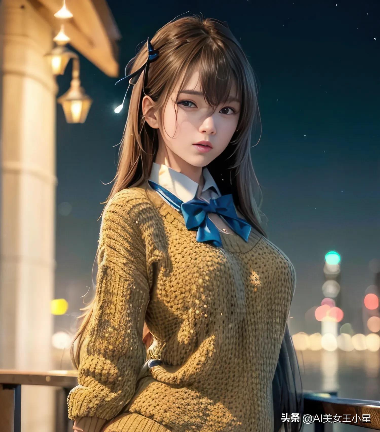 AI美女—城市街头，人间有爱！