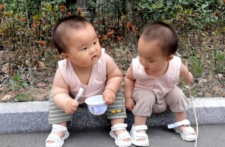 双胞胎女儿添辅食，一个吃米糊一个吃肉泥，周岁体检数据差距明显