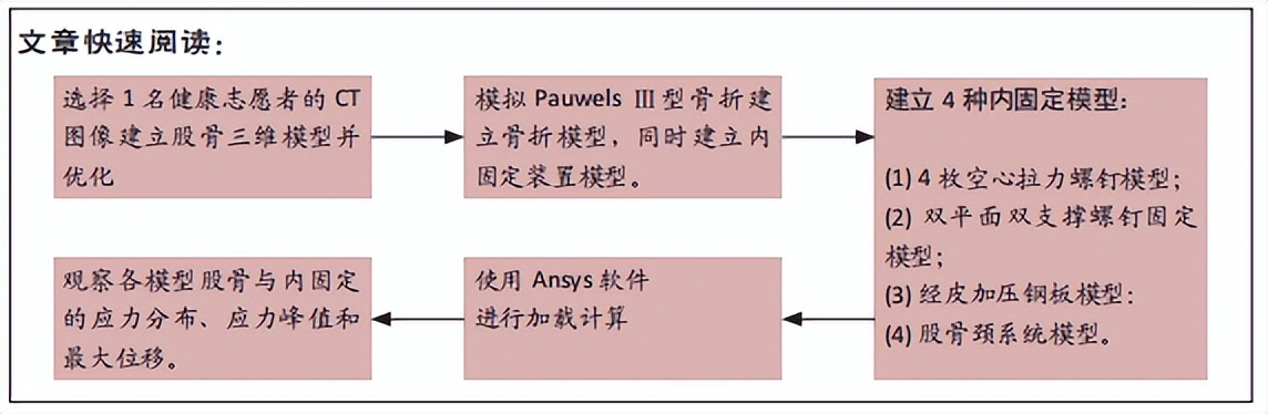 股骨颈系统治疗成人Pauwels Ⅲ型股骨颈骨折的有限元分析