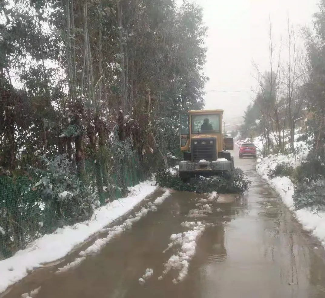 元谋县羊街镇以“动”制冻，积极做好雪后应急救援工作