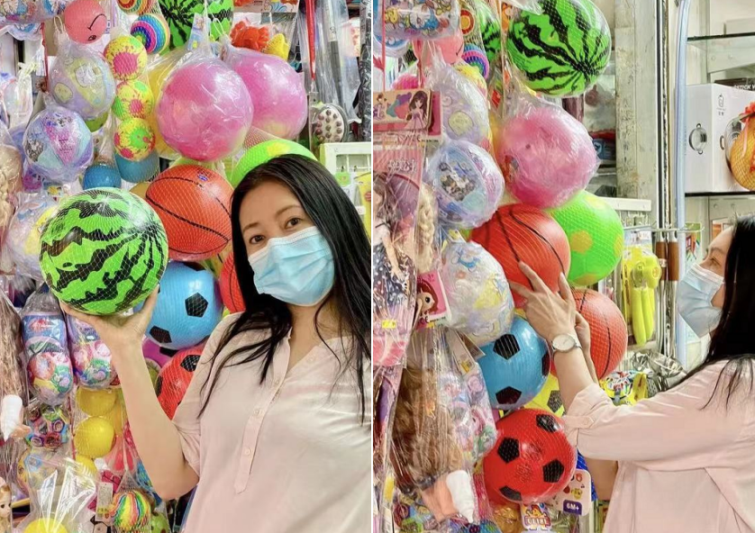 56岁李丽珍素颜逛菜市场，不化妆皮肤白净细嫩，背四万小包显阔气