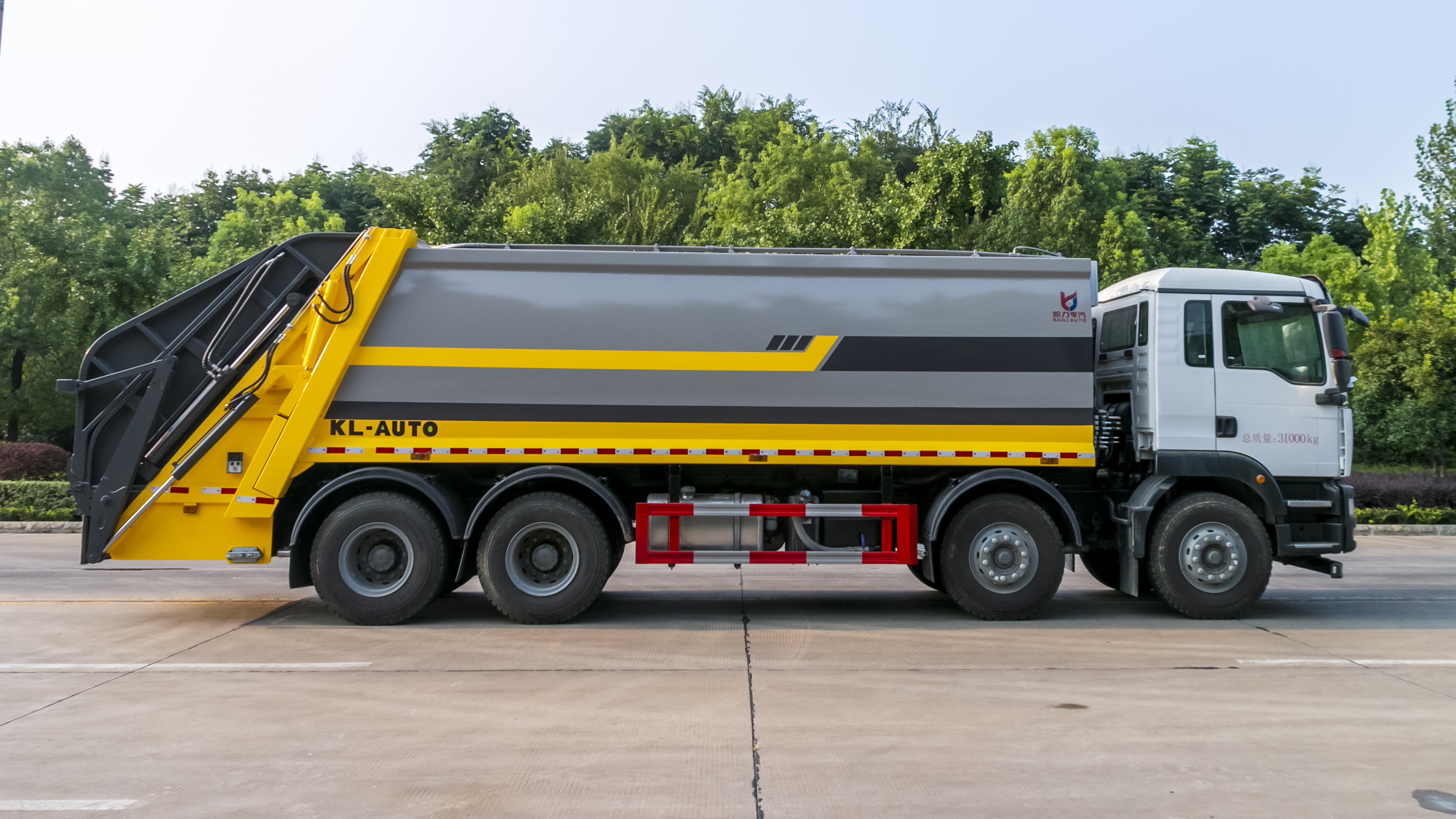 25方重型压缩垃圾车重汽汕德卡大型压缩式垃圾车