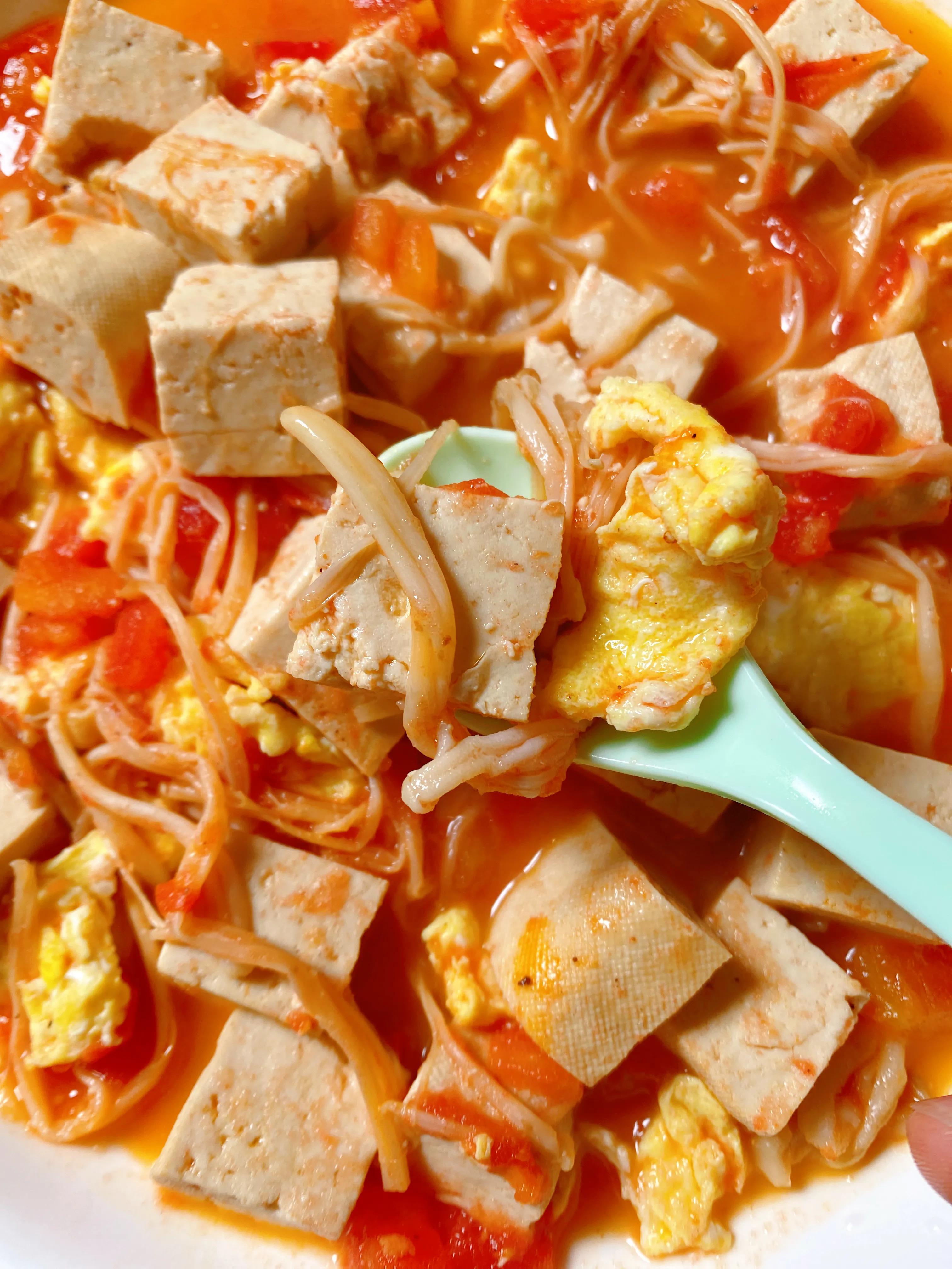 图片[2]-【番茄鸡蛋豆腐汤】做法步骤图 减肥晚餐推荐-起舞食谱网