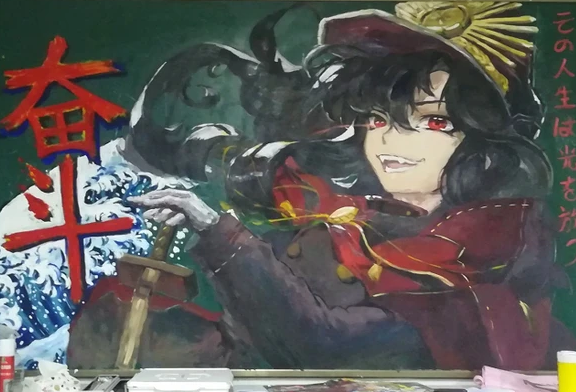 初中生“黑板报”被称赞，3d效果逼真引人注目，美术生甘拜下风