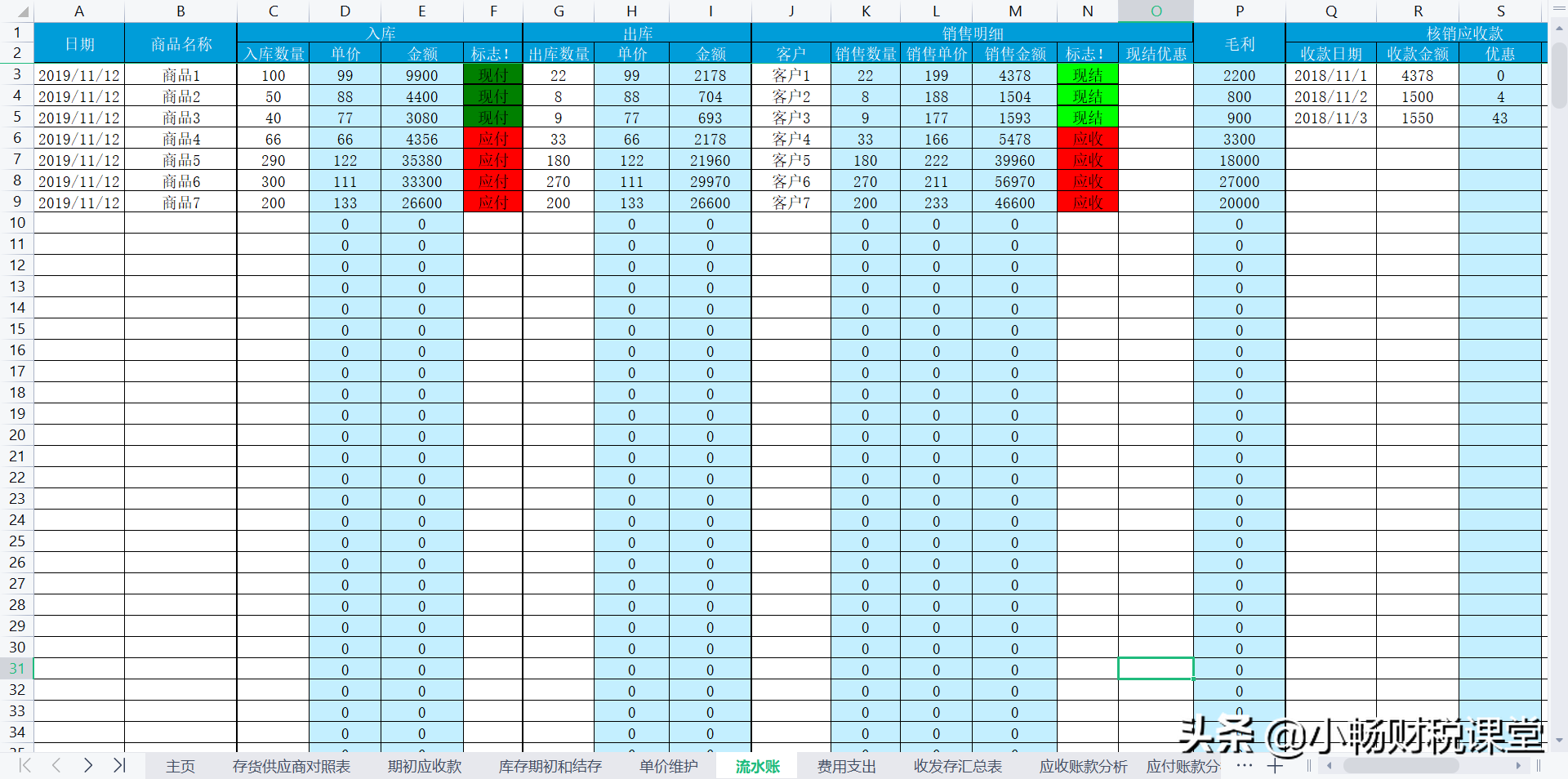 会计出身的老板，2天时间编制的出入库应收应付系统，太实用了