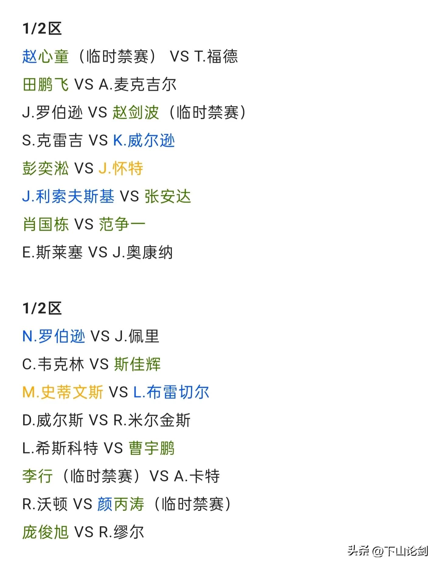斯诺克赛事时间（斯诺克：2023年斯诺克1月15日最新赛事赛程签表）