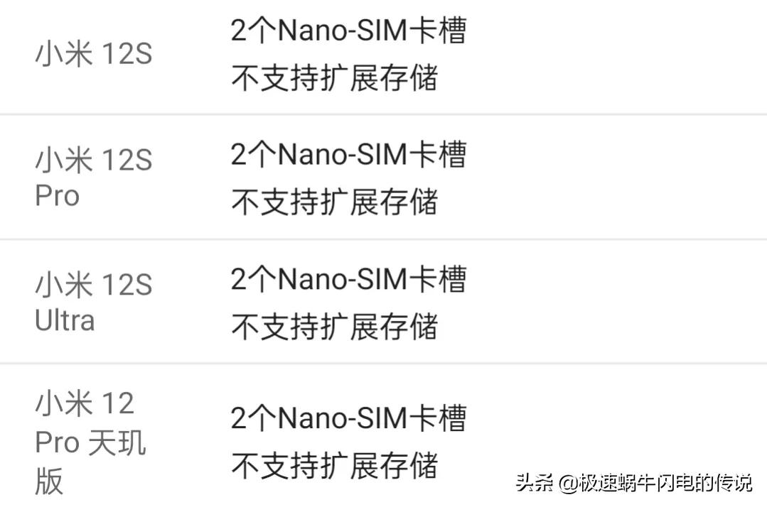 小米12系列详细参数对比#小米手机