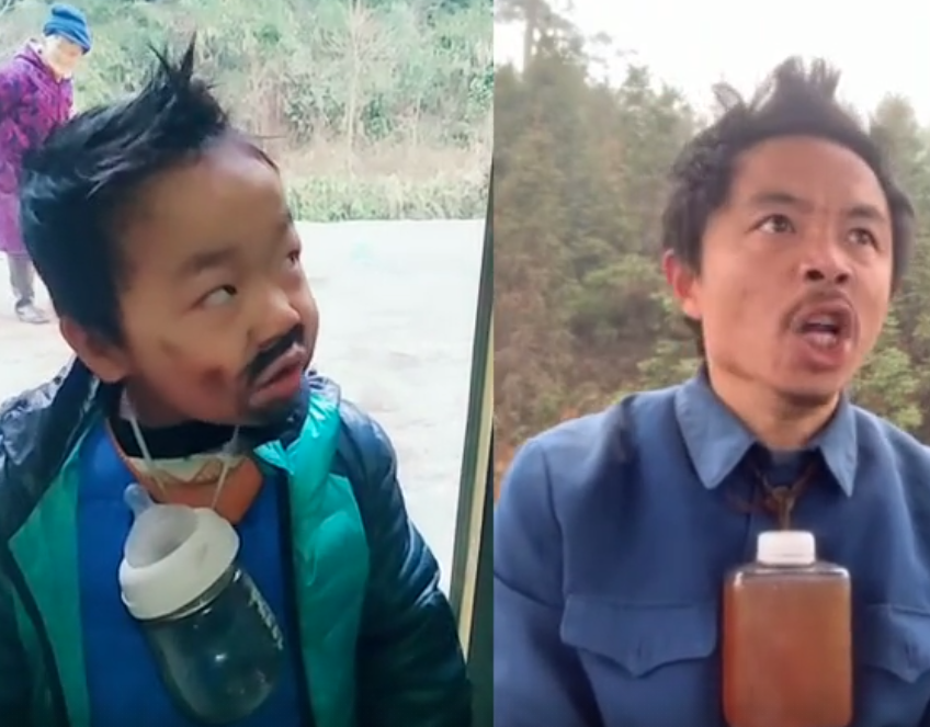 “未来歌神”：6岁农村萌娃“戏精附体”，靠模仿对口型唱歌走红