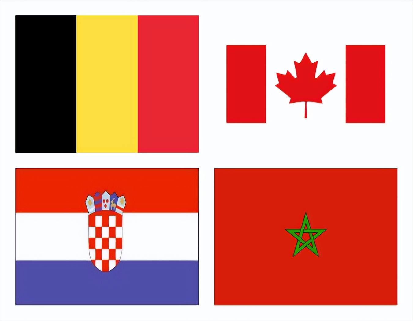 加拿大摩洛哥鏖战欧洲双雄(欧洲红魔比利时、北美新贵加拿大、北非浪子摩洛哥前亚军克罗地亚)