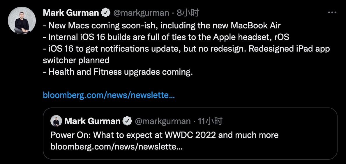 WWDC 2022或发布两款Mac产品；新款摩托罗拉Razr已在路上