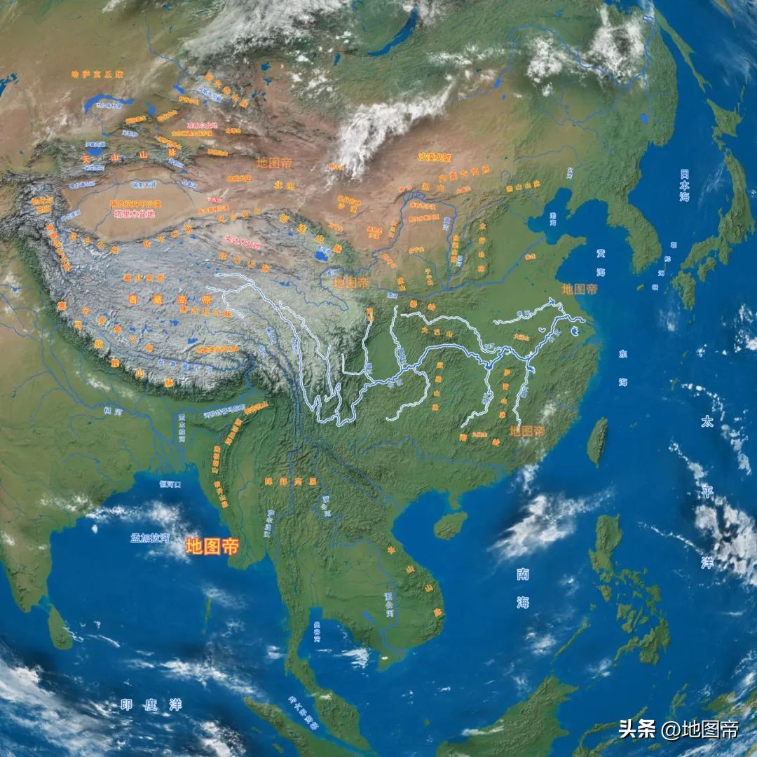 长江地图路线全图（长江位置地图线路）-第1张图片-科灵网