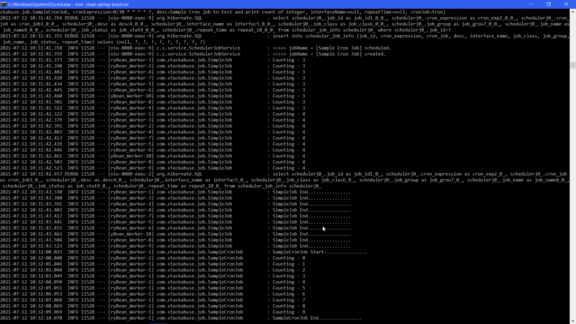 使用 Spring Boot 的 Quartz 指南
