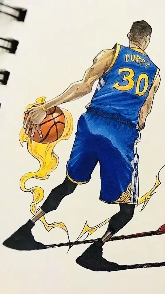 库里壁纸背影漫画(「球星壁纸第63期」:库里漫画壁纸,请拿走你偶像的