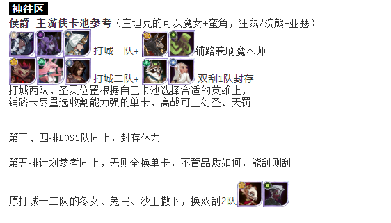 团队远征第四天卡池规划