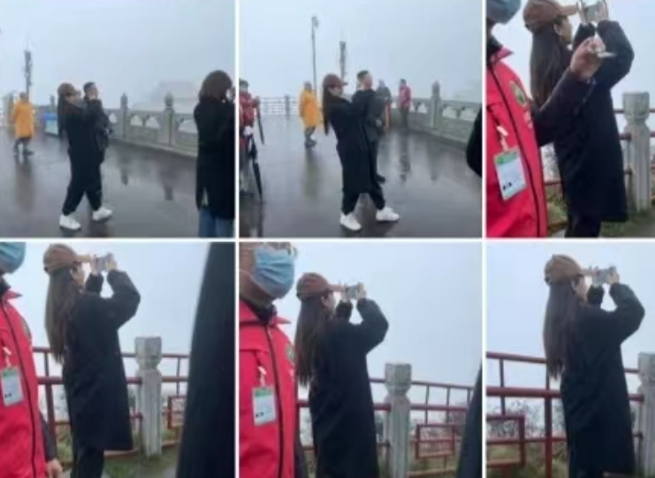 Baby素颜出游被偶遇!皮肤白皙身材纤瘦,叉开腿拍游客照太真实