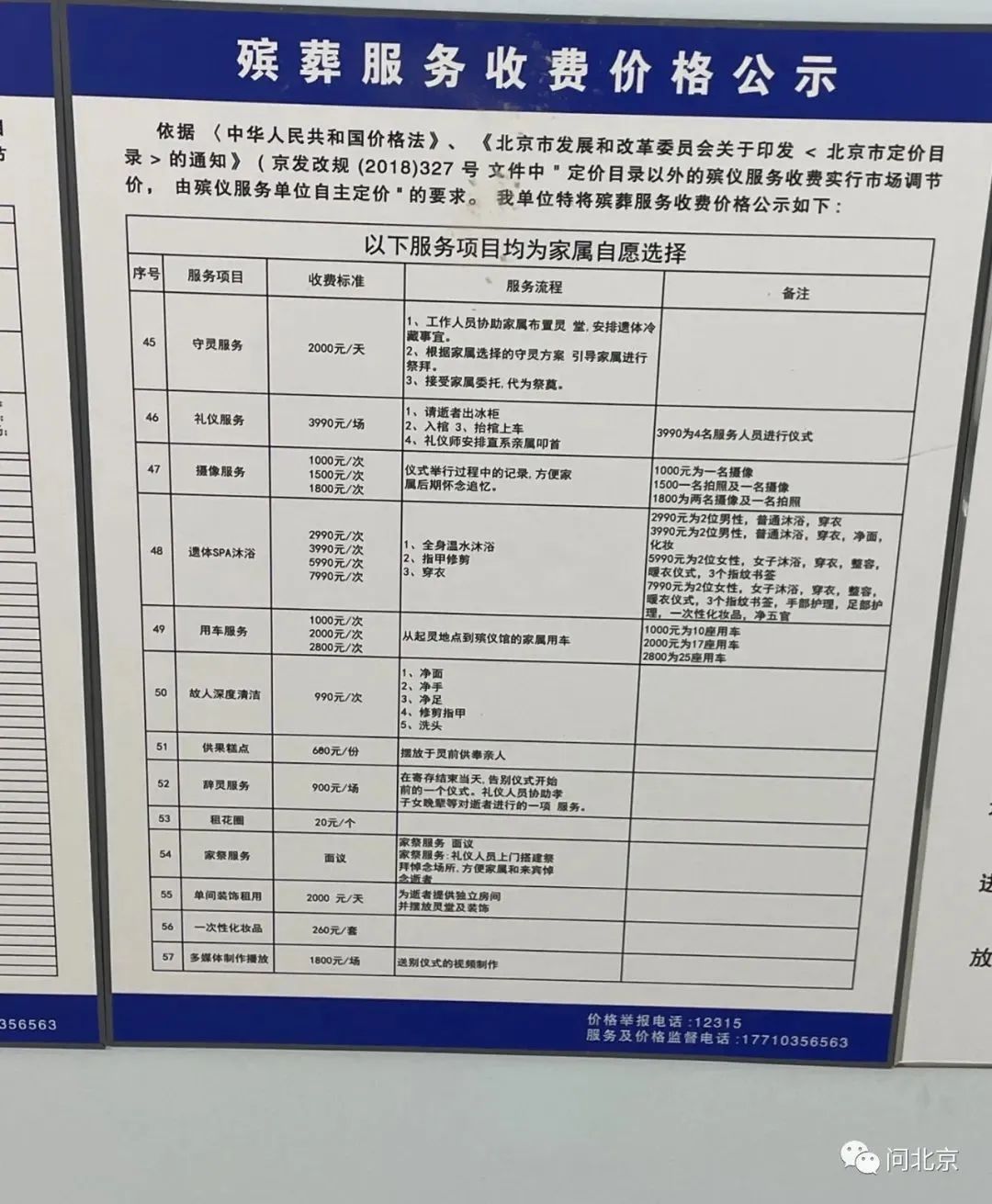 北京市市场监管局当天赴北医三院太平间实地检查,对殡仪服务收费情况