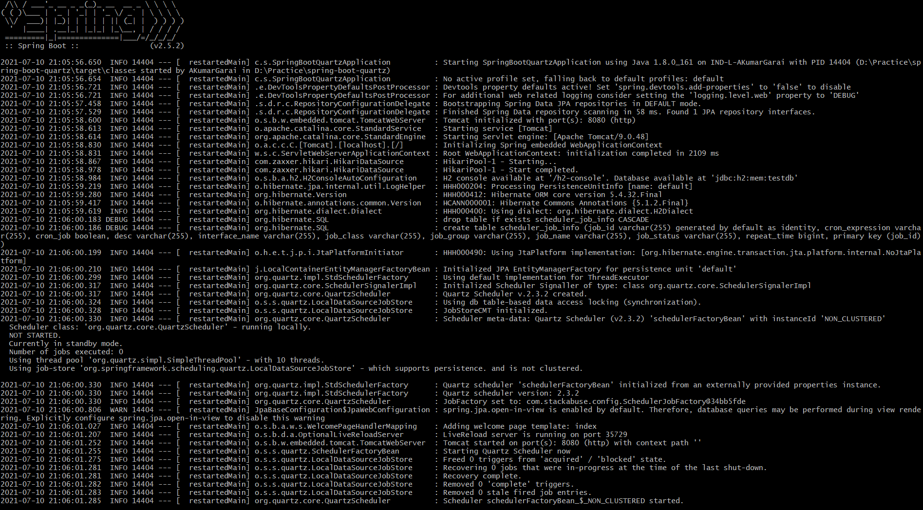 使用 Spring Boot 的 Quartz 指南