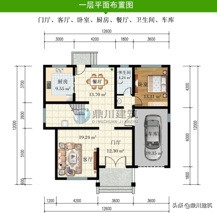 6套实用接地气带车库别墅，可停车可放杂物，农村建房必不可少