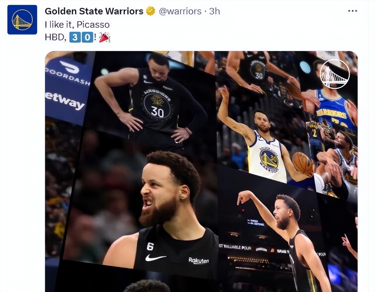 nba勇士现在有哪些人（库里末节得分效率第一！美媒刷屏祝35岁生快 勇士官方：娃娃脸刺客）