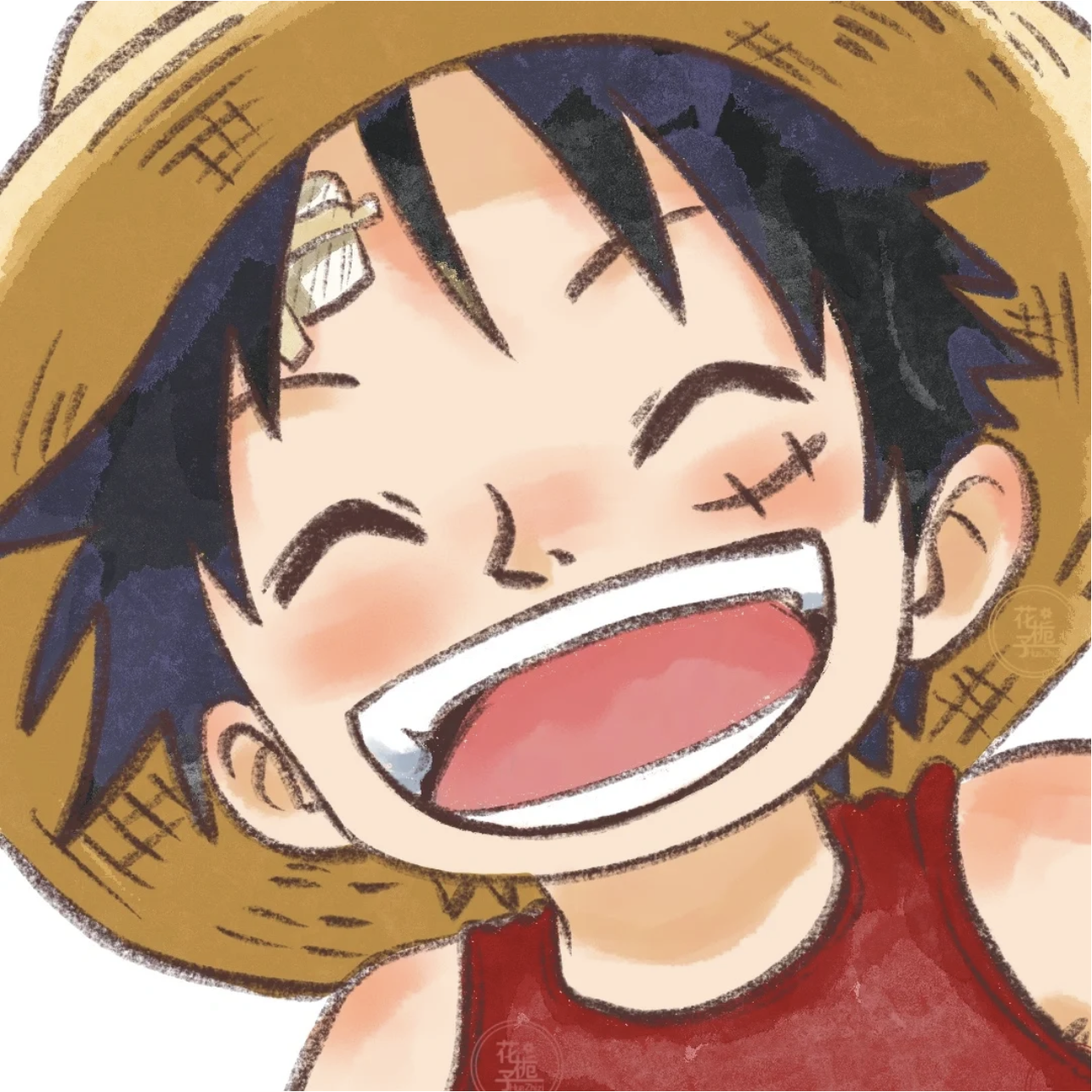 微笑的图片(海贼王全员治愈笑容头像,生活就该大笑起来)