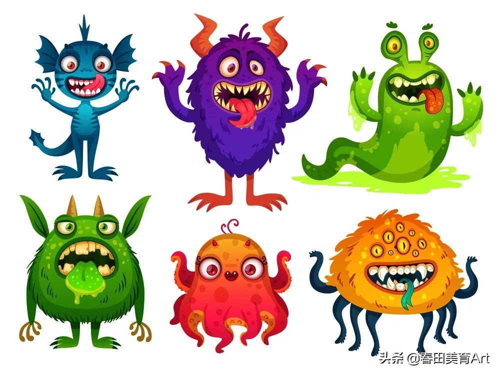 教程丨少儿美术课程《贪吃的小怪兽》
