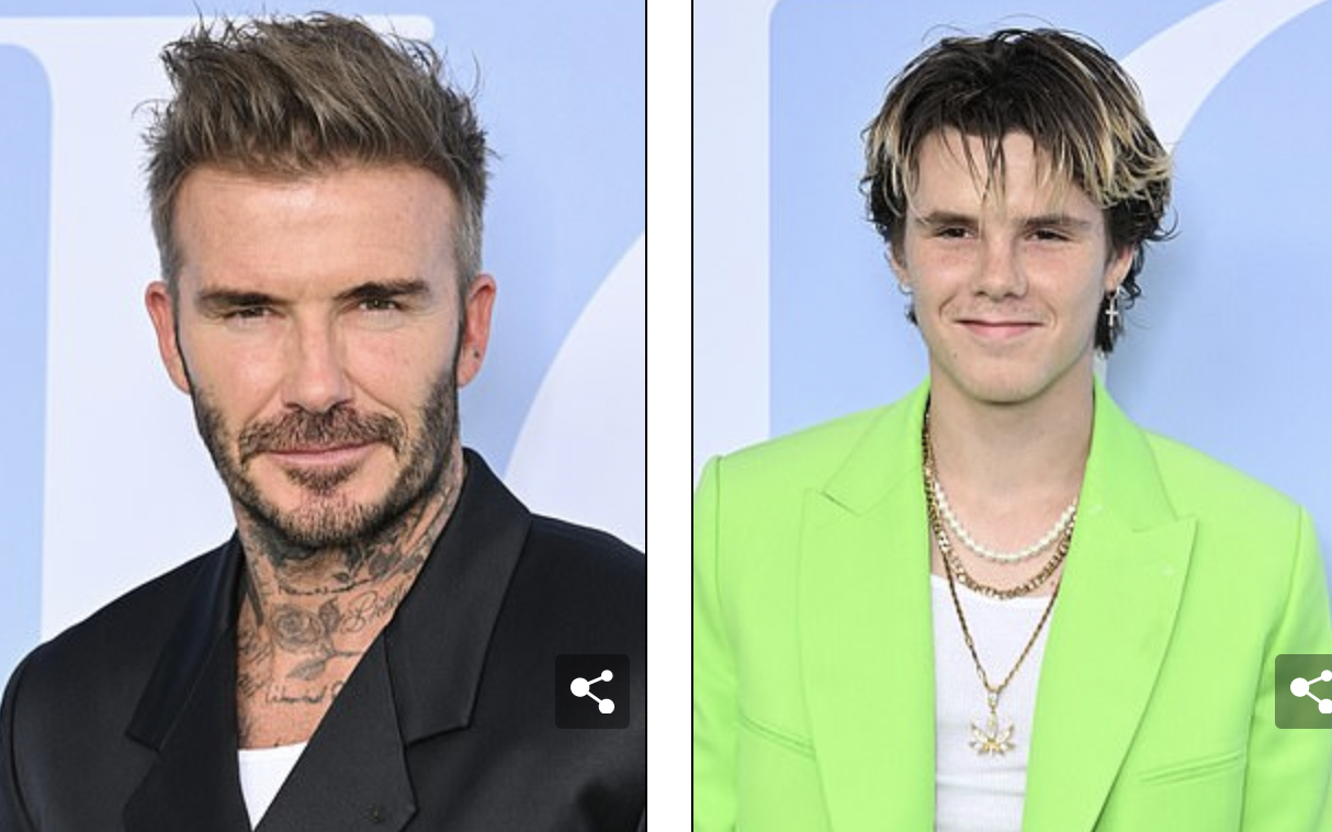 小贝带17岁小儿子闪耀迪奥大秀！克鲁兹穿绿西装好帅，真不输老爸